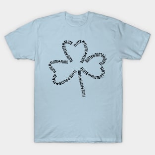 Flute Text Shamrock T-Shirt